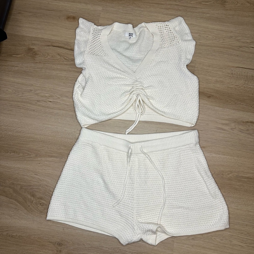 Madden NYC Crochet Knit Set